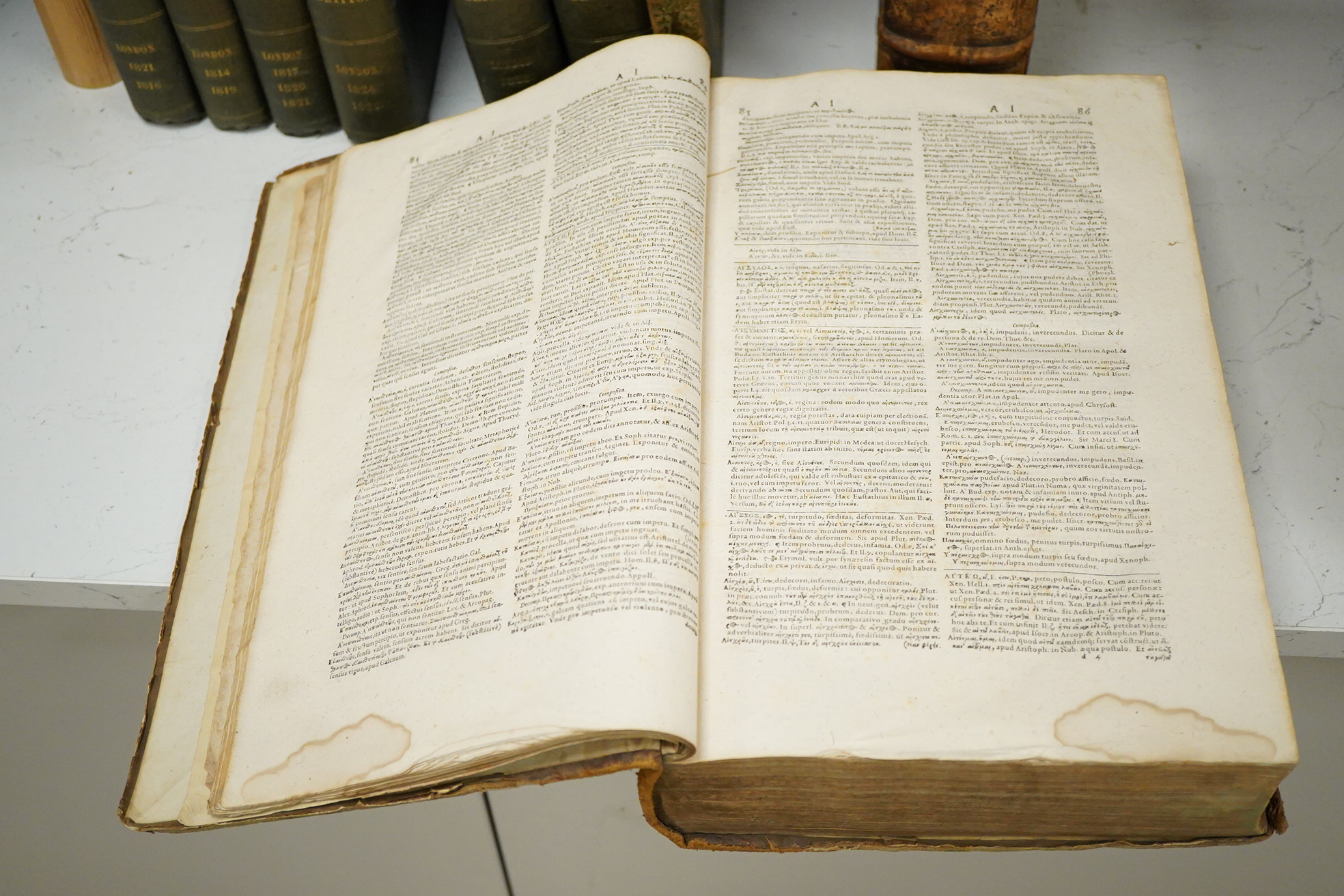 [Greek title] Novum Testamentum, Cum lectionibus variantibus ... (edited by John Mill) ... title vignette, frontis., chapter head pictorial vignettes, historiated initial letters; contemp. blind decorated panelled calf,